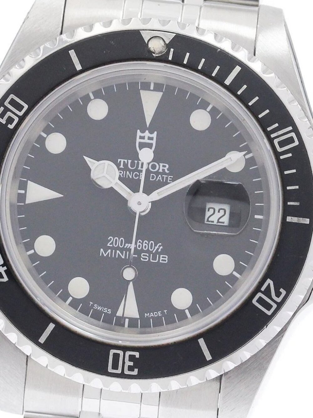 TUDOR Prince Date Mini Sub 73190 Date black Dial Automatic Boy's Watch_949595